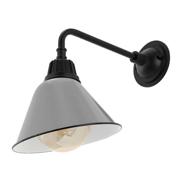 Croydon 9.63"  Farmhouse Industrial Indoor/Outdoor Iron LED Gooseneck Arm Outdoor Sconce